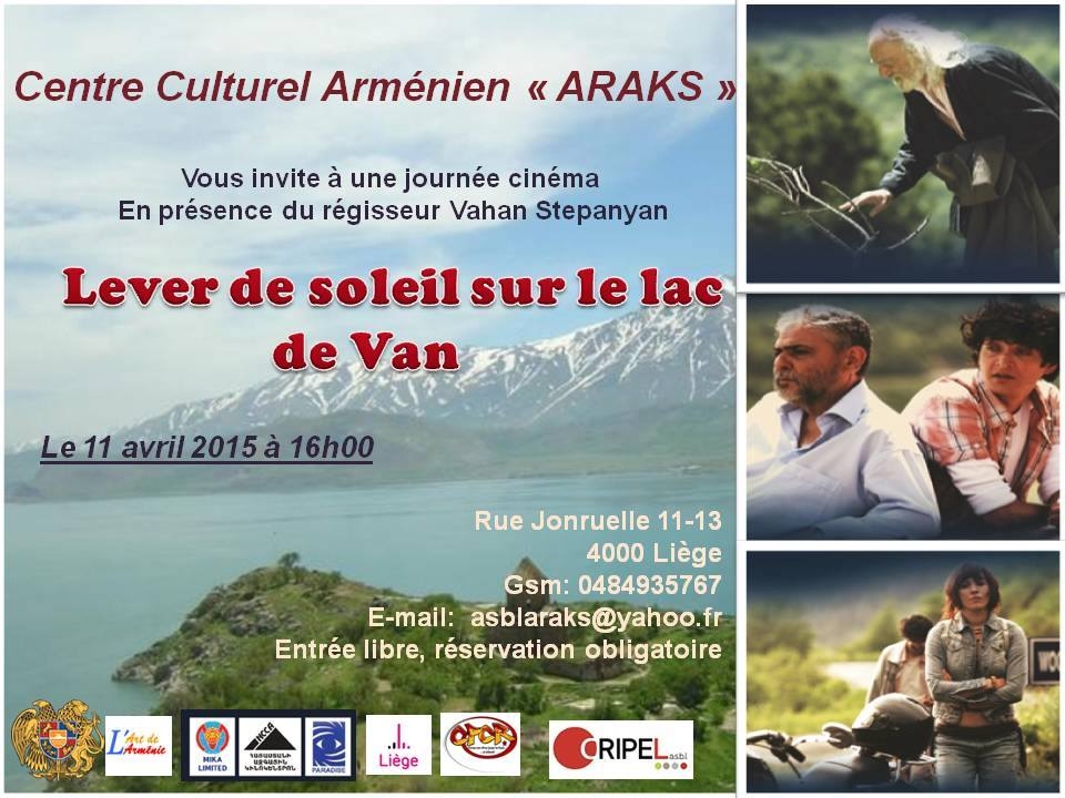 Invitation. Araks, Liège. Lever de soleil sur le lac de Van. 2016-04-11